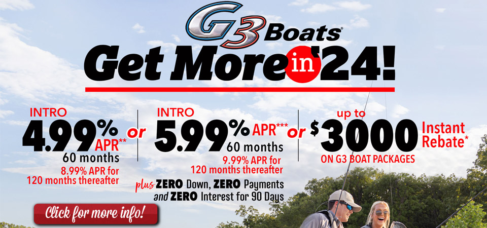 2024 G3 Bay Boat Winter Sales Event Details